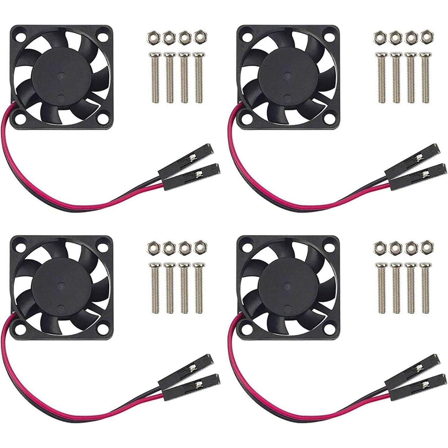 Pi Cooler - 4pcs 3007 Fan Black for Raspberry