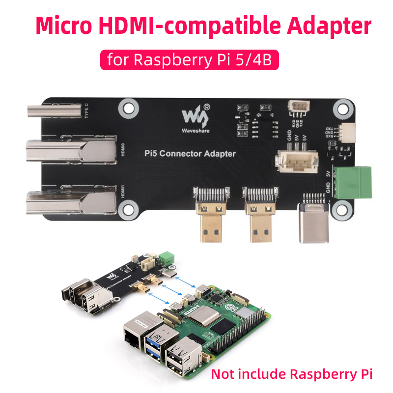 Pi Power Supply - Raspberry Pi 5 4B Micro HDMI-compatible
