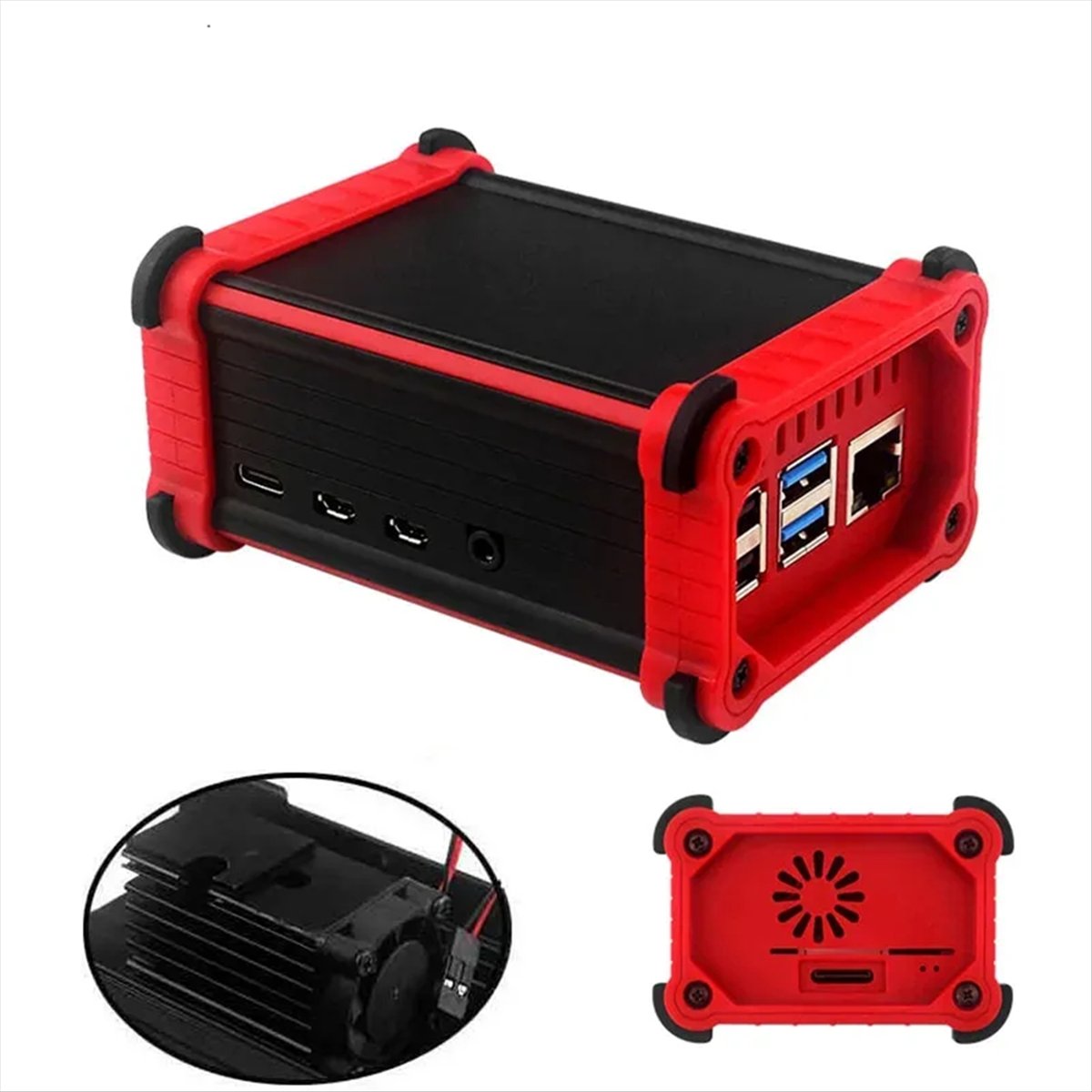 T1032C-For 4 Aluminum Case wit - Pi Cooler ulasan dan harga