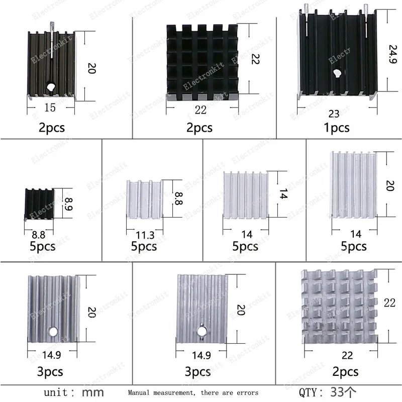 33pcs Heatsink Kit Cooler Heat - Pi Cooler ulasan dan harga