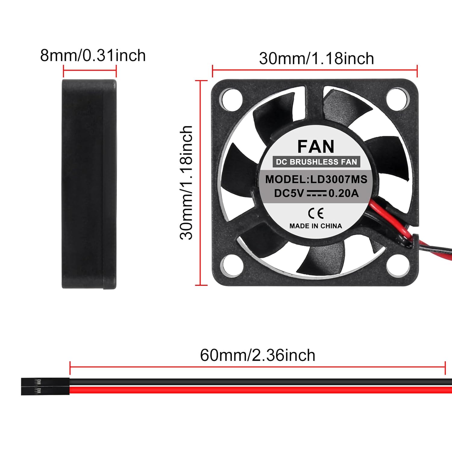 4pcs 3007 Fan Black for Raspbe - Pi Cooler ulasan dan harga