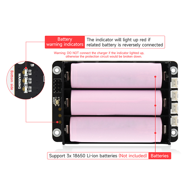 Raspberry Pi 5 UPS HAT Support - Pi Power Supply ulasan dan harga