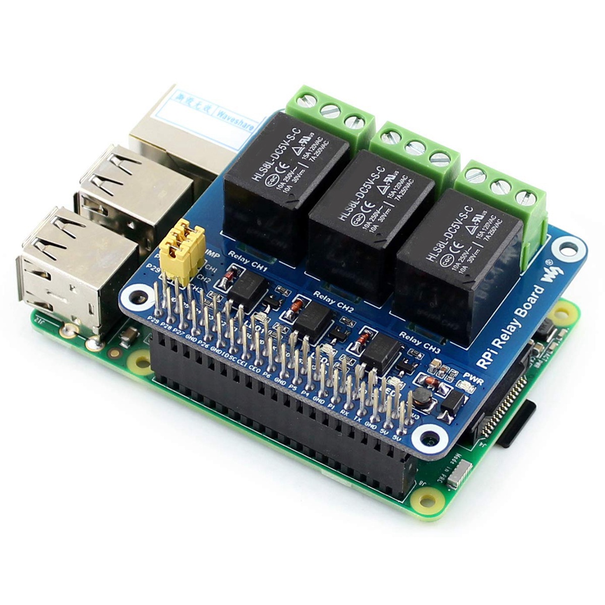 Waveshare 5V 3-Channel Relay M - Raspberry Pi Kit ulasan dan harga