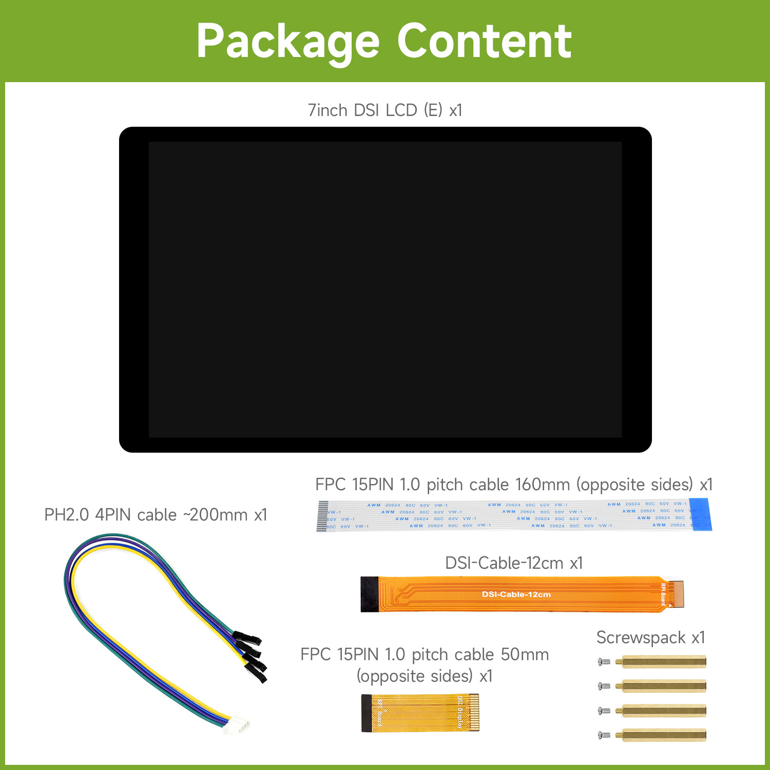 7inch DSI LCD (E) Waveshare Ca - Pi Display ulasan dan harga