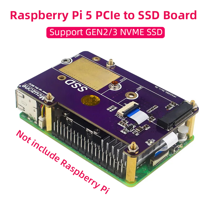 Raspberry Pi 5 PCIe to M.2 NVM - Pi Cooler ulasan dan harga