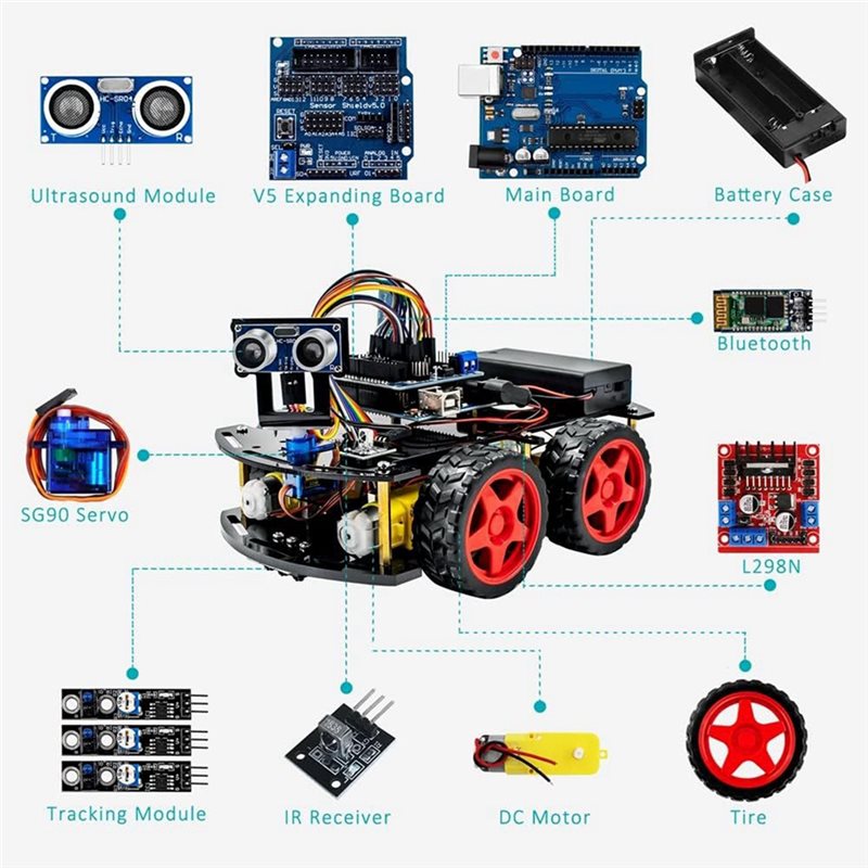 WOWFU-4WD Smart Robot Car Kit  - Arduino Kit ulasan dan harga
