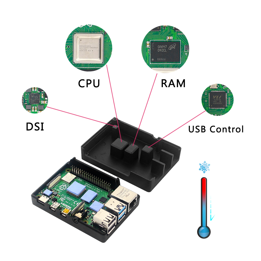 Raspberry Pi 4 Aluminum Alloy  - Pi 4 Case ulasan dan harga